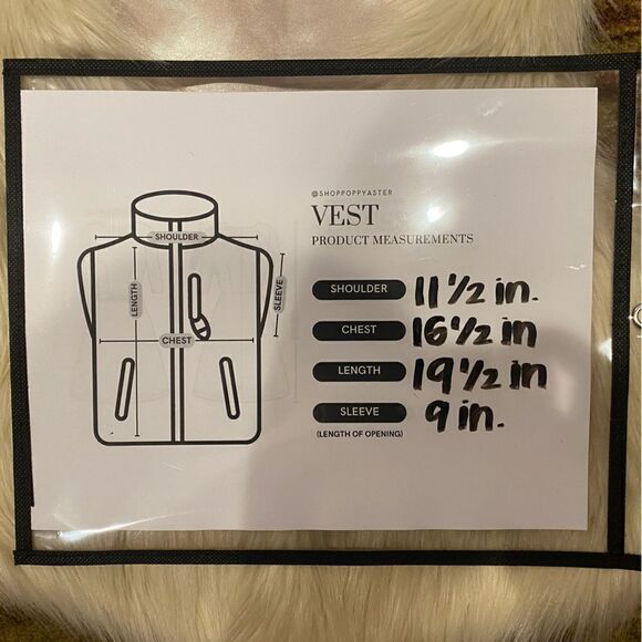 H&M Cream Cropped Faux Fur Vest Women’s US 6 - Picture 8 of 8